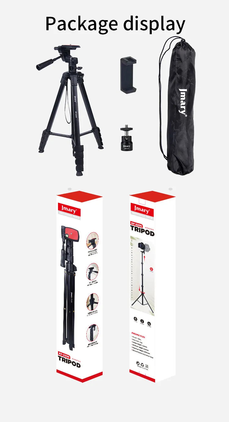 JMARY KP-2209 1.7M Horizontal Axis Tripod for camera & mobile