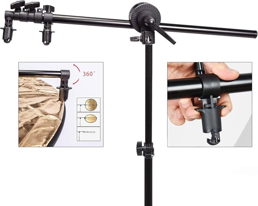 ✅ “Kit Réflecteur 7-en-1 avec Support & Trépied 2m – Contrôlez la Lumière Facilement”