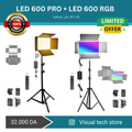 PACK 2 PANNEAU LED  U600 RGB + PRO باك إحترافي أصلي