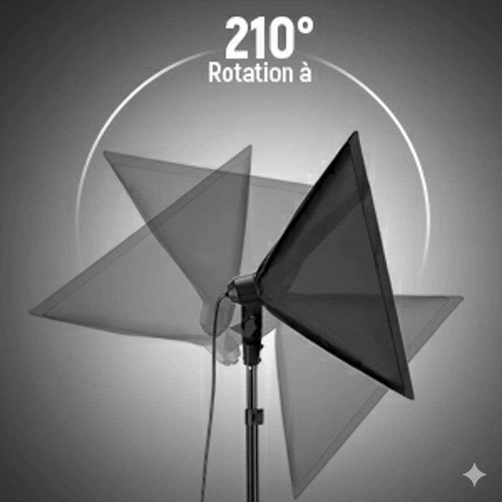 ✅ صوفت بوكس احترافي بـ 3 لمبات – إضاءة مثالية لكل أنواع التصوير