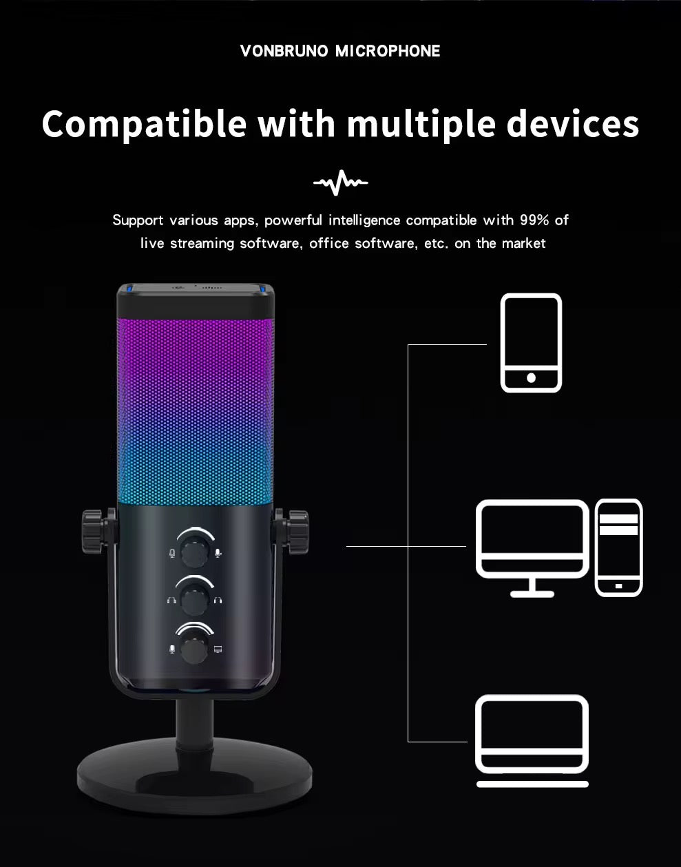 🎙️ M7 USB Microphone – خلي صوتك يبان كي المحترفين