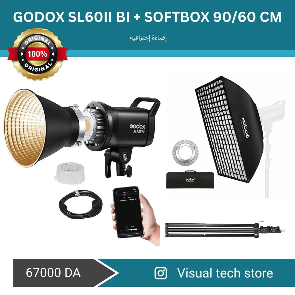 SL60 Bi-Color + Softbox 90×60 + Grid